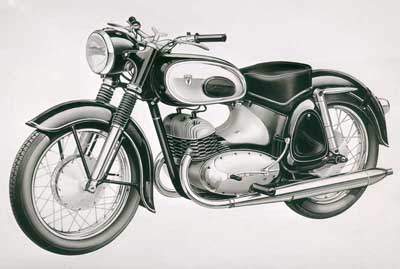 Один из первых мотоциклов Хонда - модель образца 1955 года